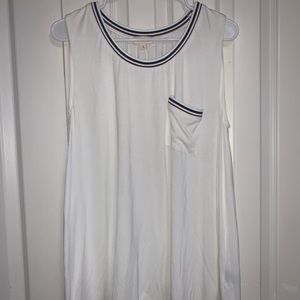 Soft white tank with neck detail
